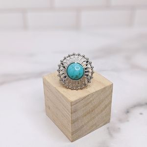 Lucky Brand Chunky boho faux turquoise ring